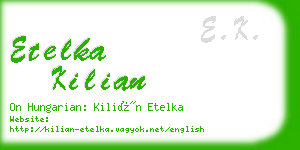 etelka kilian business card